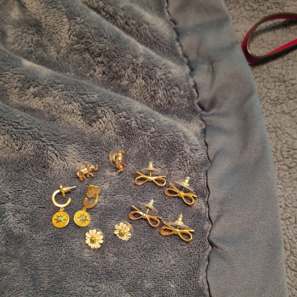Kate Spade Gold earings, 5 pairs